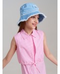 Панама текстильная для девочек голубой