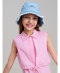 Панама текстильная для девочек голубой