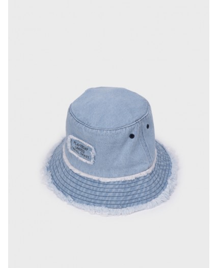 Панама текстильная для девочек голубой