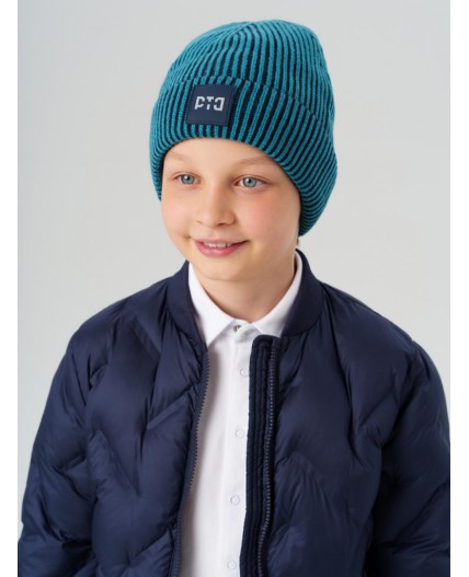 Шапка трикотажная для мальчиков бирюзовый