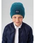 Шапка трикотажная для мальчиков бирюзовый