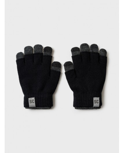 Комплект трикотажный для мальчиков: митенки, перчатки серый,черный