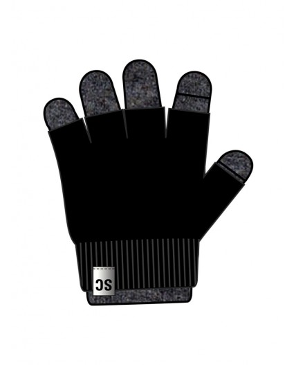 Комплект трикотажный для мальчиков: митенки, перчатки серый,черный