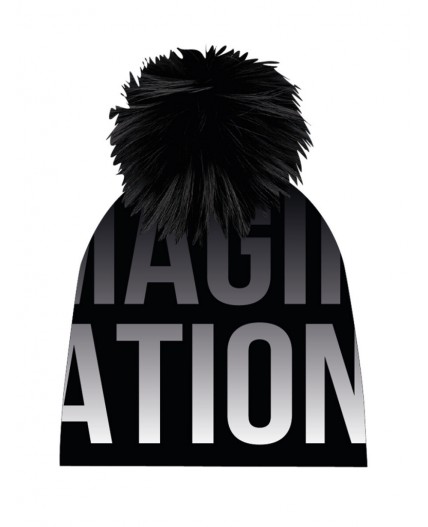 Шапка трикотажная для девочек черный,белый