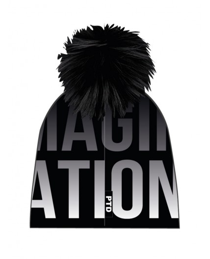 Шапка трикотажная для девочек черный,белый