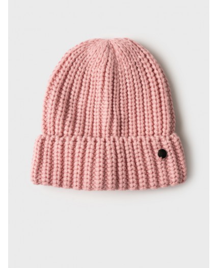 Шапка трикотажная для девочек светло-розовый