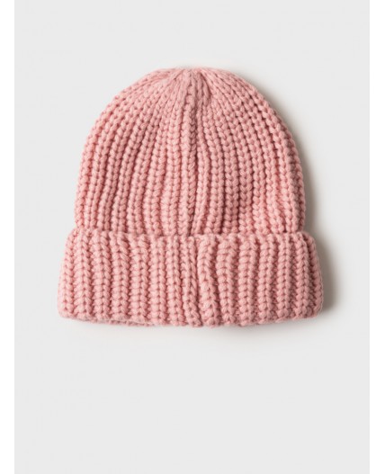Шапка трикотажная для девочек светло-розовый