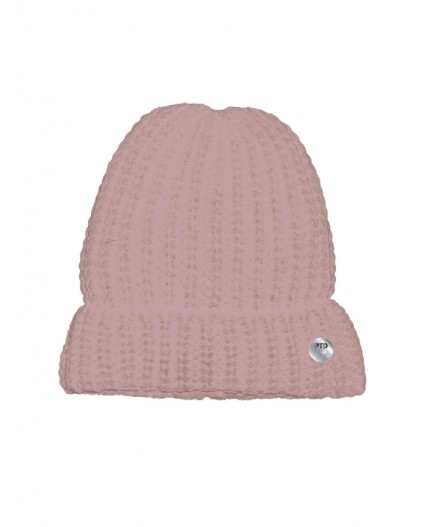 Шапка трикотажная для девочек светло-розовый