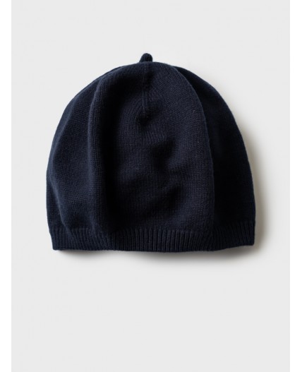 Берет трикотажный для девочек тёмно-синий