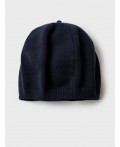 Берет трикотажный для девочек тёмно-синий