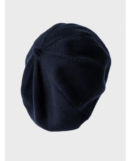 Берет трикотажный для девочек тёмно-синий