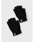 Перчатки трикотажные для мальчиков, 2 пары в комплекте черный