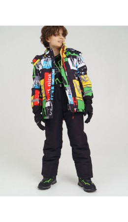 Зимняя куртка из мембранной ткани для мальчика разноцветный