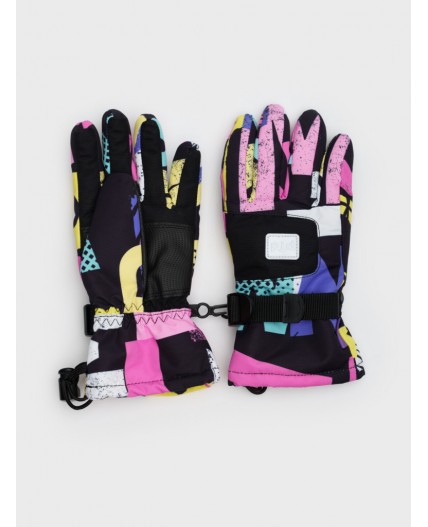 Зимние перчатки для девочки разноцветный