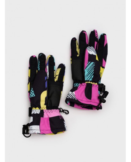 Зимние перчатки для девочки разноцветный