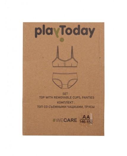 Комплект для девочки: топ, трусы белый