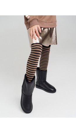 Колготки для девочки черный,золотистый