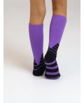 Термоноски для девочки сиреневый,черный