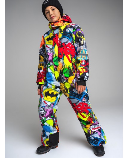 Зимний комбинезон из мембранной ткани для мальчика разноцветный