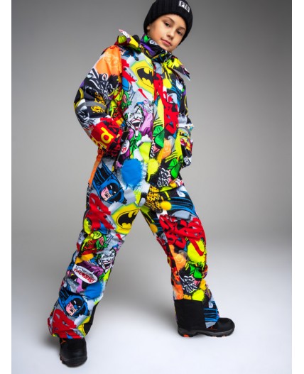 Зимний комбинезон из мембранной ткани для мальчика разноцветный