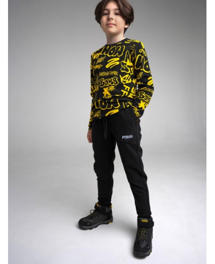 Брюки трикотажные для мальчика черный