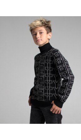Свитер для мальчика черный,белый,светло-зеленый