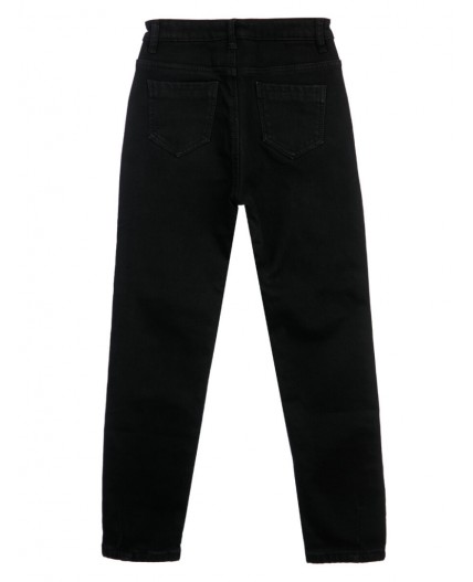 Джинсы-джоггеры, утепленные флисом, для девочки черный