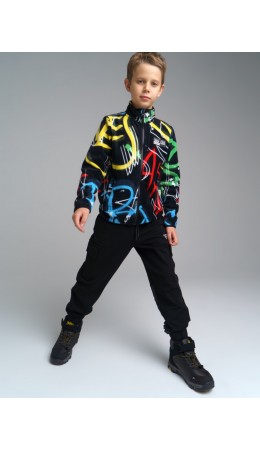 Толстовка флисовая для мальчика разноцветный