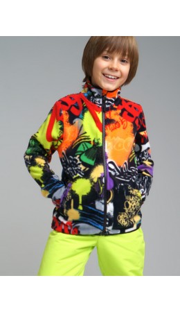 Толстовка флисовая для мальчика разноцветный