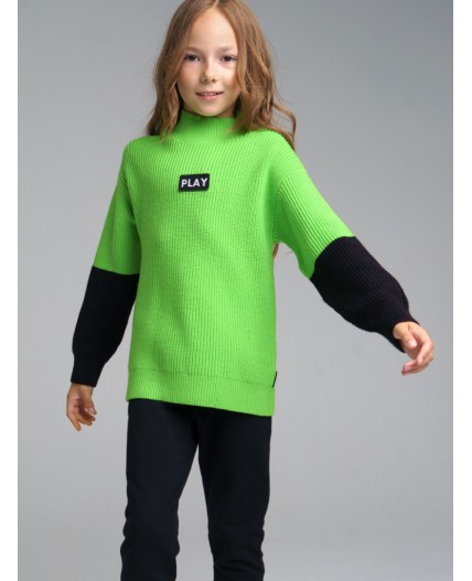 Джемпер для девочки зеленый,черный
