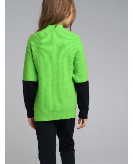 Джемпер для девочки зеленый,черный