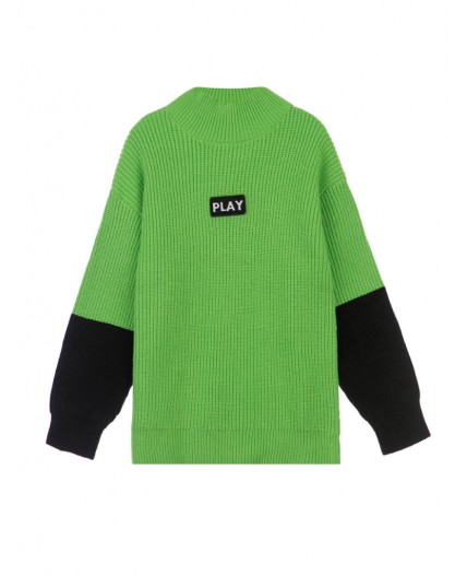 Джемпер для девочки зеленый,черный