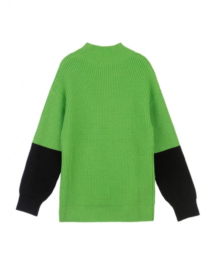 Джемпер для девочки зеленый,черный