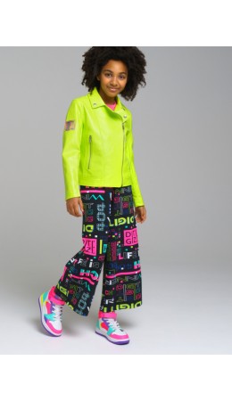 Куртка кожаная для девочек зеленый