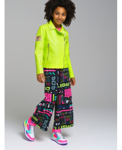 Куртка кожаная для девочек зеленый