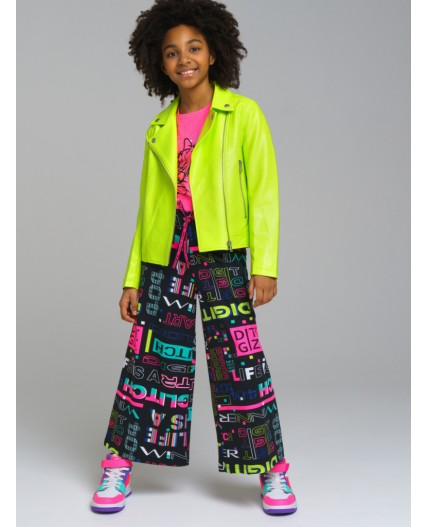 Куртка кожаная для девочек зеленый