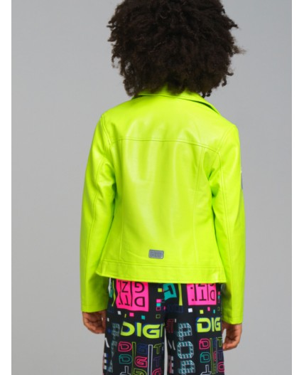 Куртка кожаная для девочек зеленый