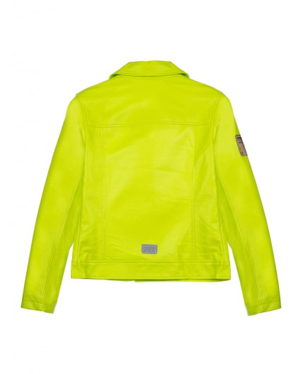 Куртка кожаная для девочек зеленый