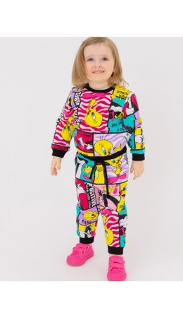 Брюки детские трикотажные для девочек разноцветный