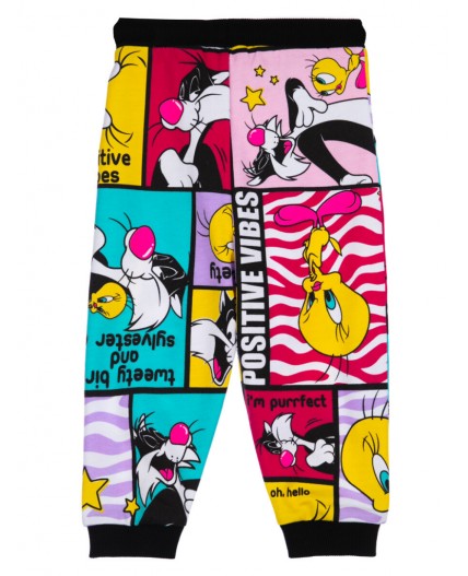 Брюки детские трикотажные для девочек разноцветный