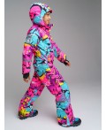 Зимний комбинезон из мембранной ткани для девочки разноцветный