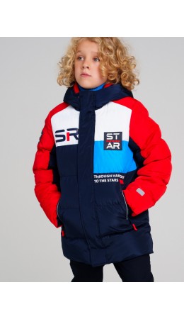 Куртка текстильная с полиуретановым покрытием для мальчиков разноцветный