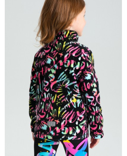 Куртка трикотажная для девочек разноцветный