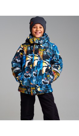 Куртка текстильная с полиуретановым покрытием для мальчиков разноцветный