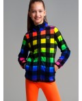 Куртка трикотажная для девочек разноцветный