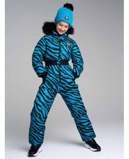 Комбинезон текстильный с полиуретановым покрытием для девочек черный,зеленый