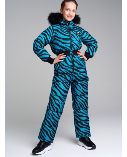 Комбинезон текстильный с полиуретановым покрытием для девочек черный,зеленый