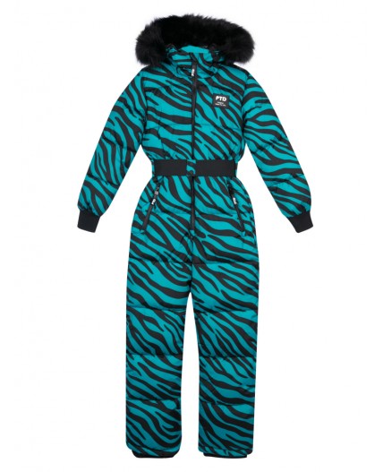 Комбинезон текстильный с полиуретановым покрытием для девочек черный,зеленый