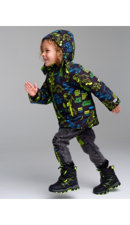 Куртка текстильная с полиуретановым покрытием для мальчиков разноцветный