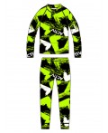 Термокомплект трикотажный для мальчиков: брюки, толстовка для эпизодического использования черный,светло-зеленый,белый